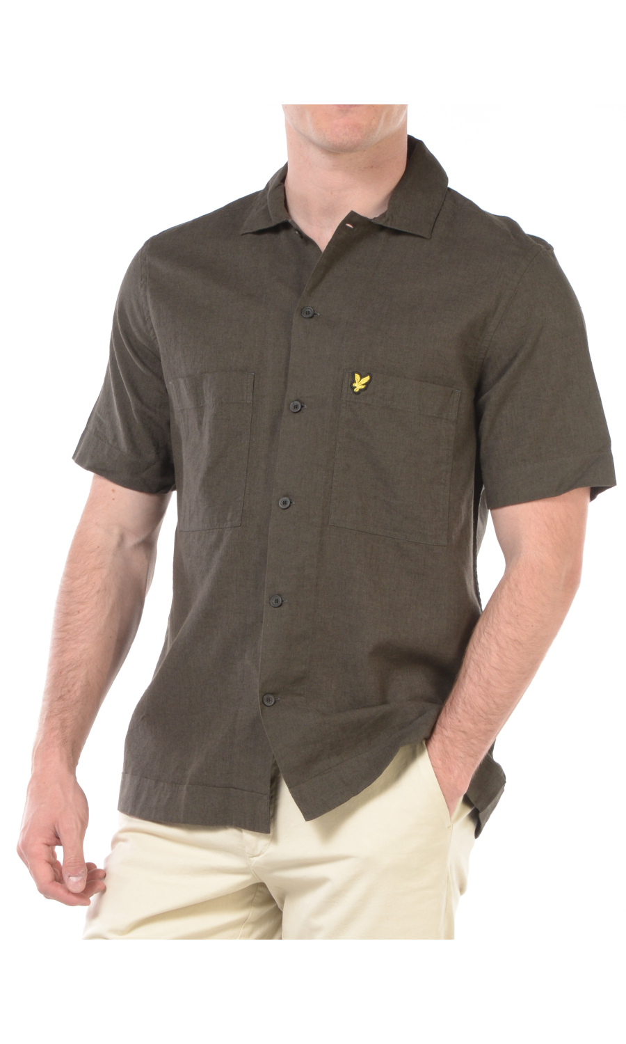 camicia da uomo Lyle&Scott manica corta con logo
