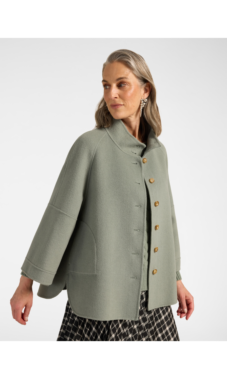 cappotto da donna Elena Miro' svasato in misto lana
