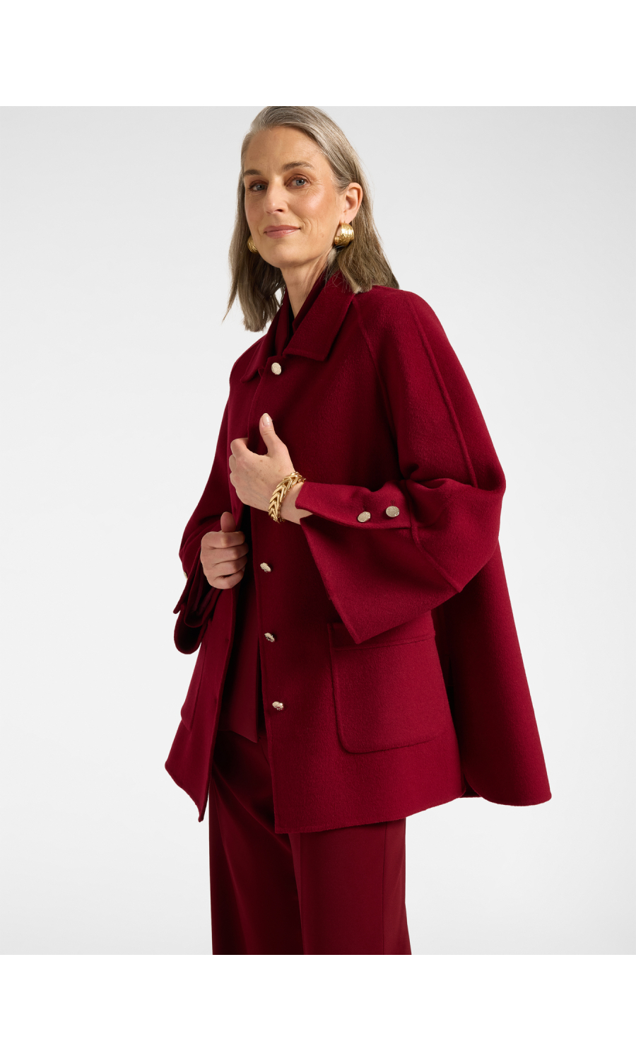 cappotto da donna Elena Miro' monopetto misto lana