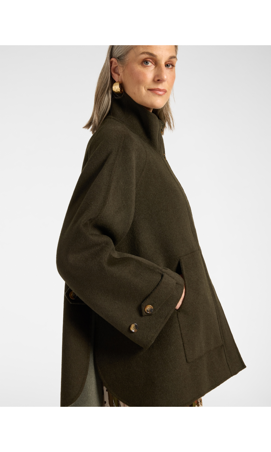 cappotto da donna Elena Miro' misto lana collo alto