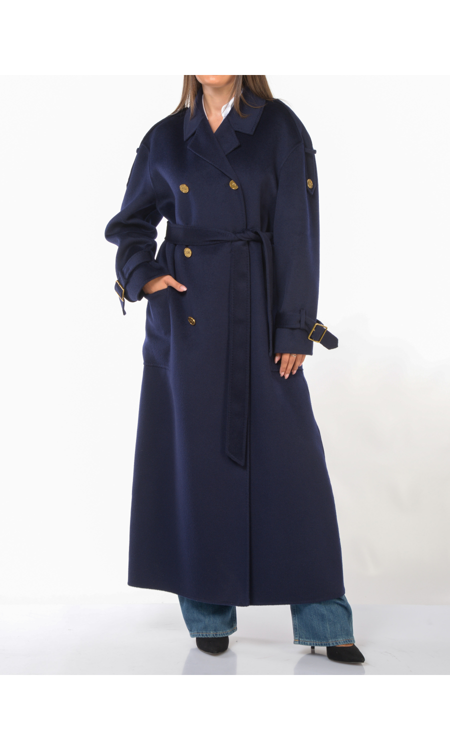 cappotto da donna Elisabetta Franchi in lana a doppiopetto