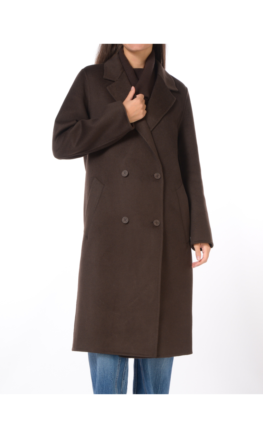 cappotto da donna Kaos in lana e viscosa a doppiopetto