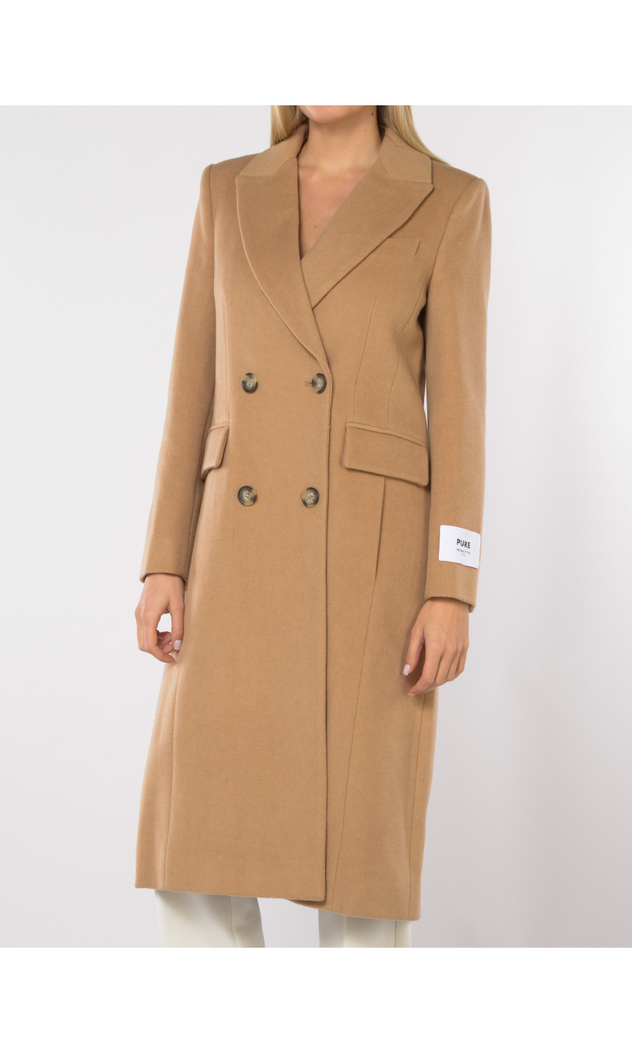 cappotto da donna Nenette in lana e cachemire a doppiopetto