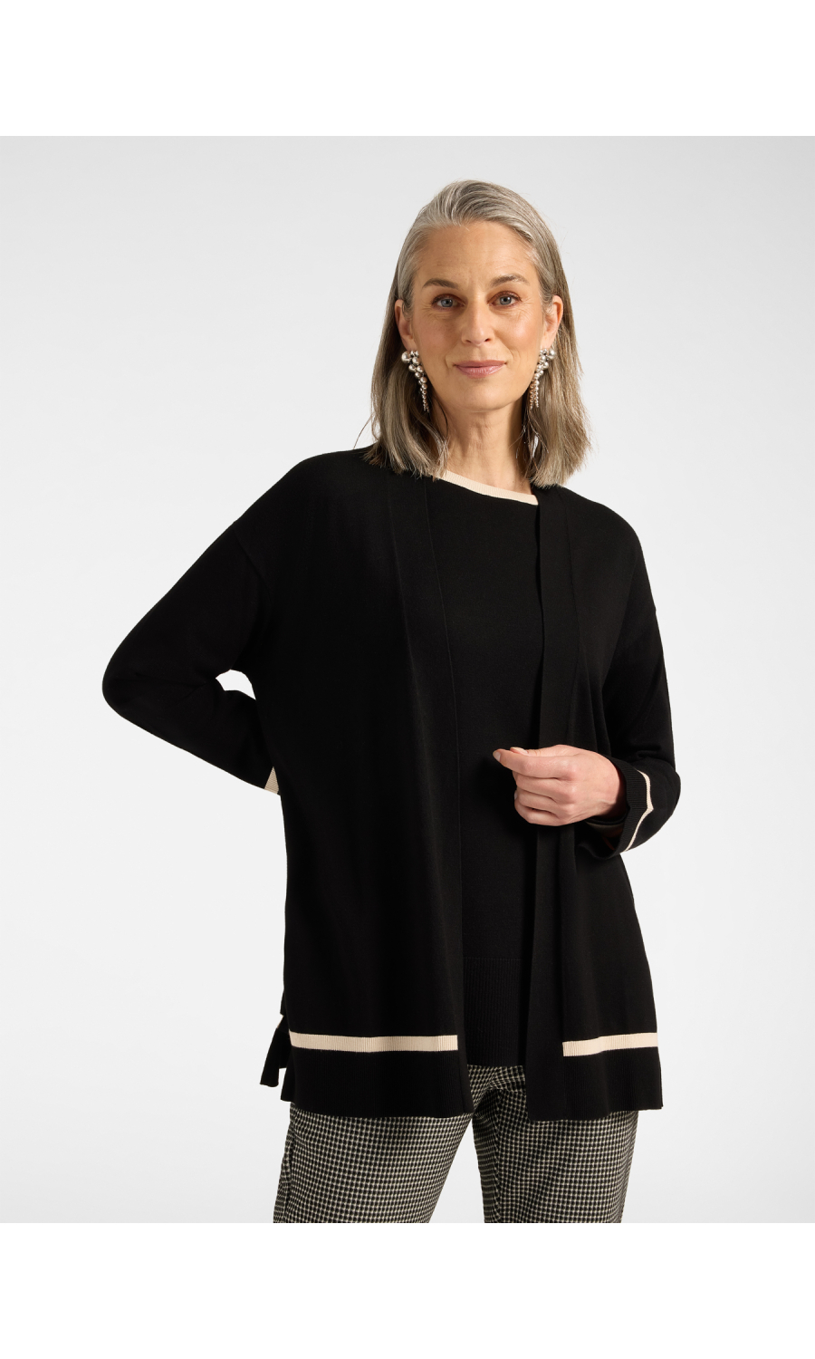 cardigan da donna Elena Miro' aperto in viscosa
