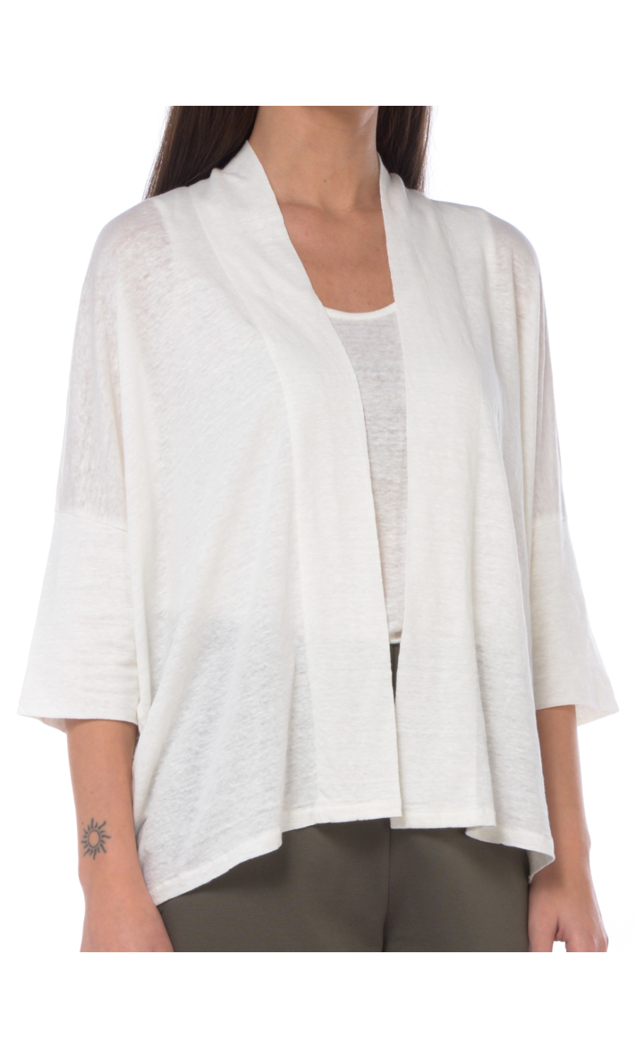 cardigan da donna Gwhite a kimono in lino