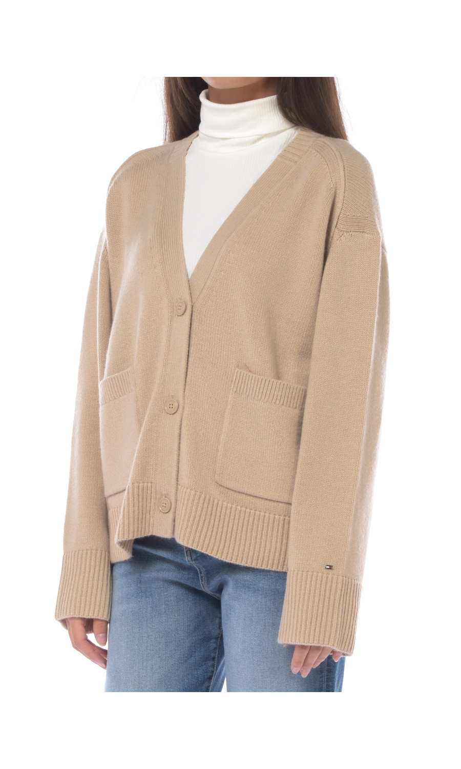 cardigan da donna Tommy Hilfiger boxy con tasche
