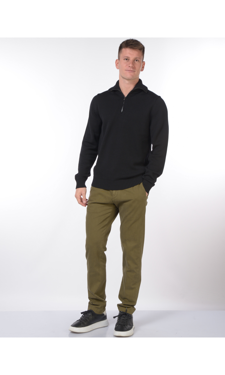 maglia da uomo Jeordies mezza zip collo alto