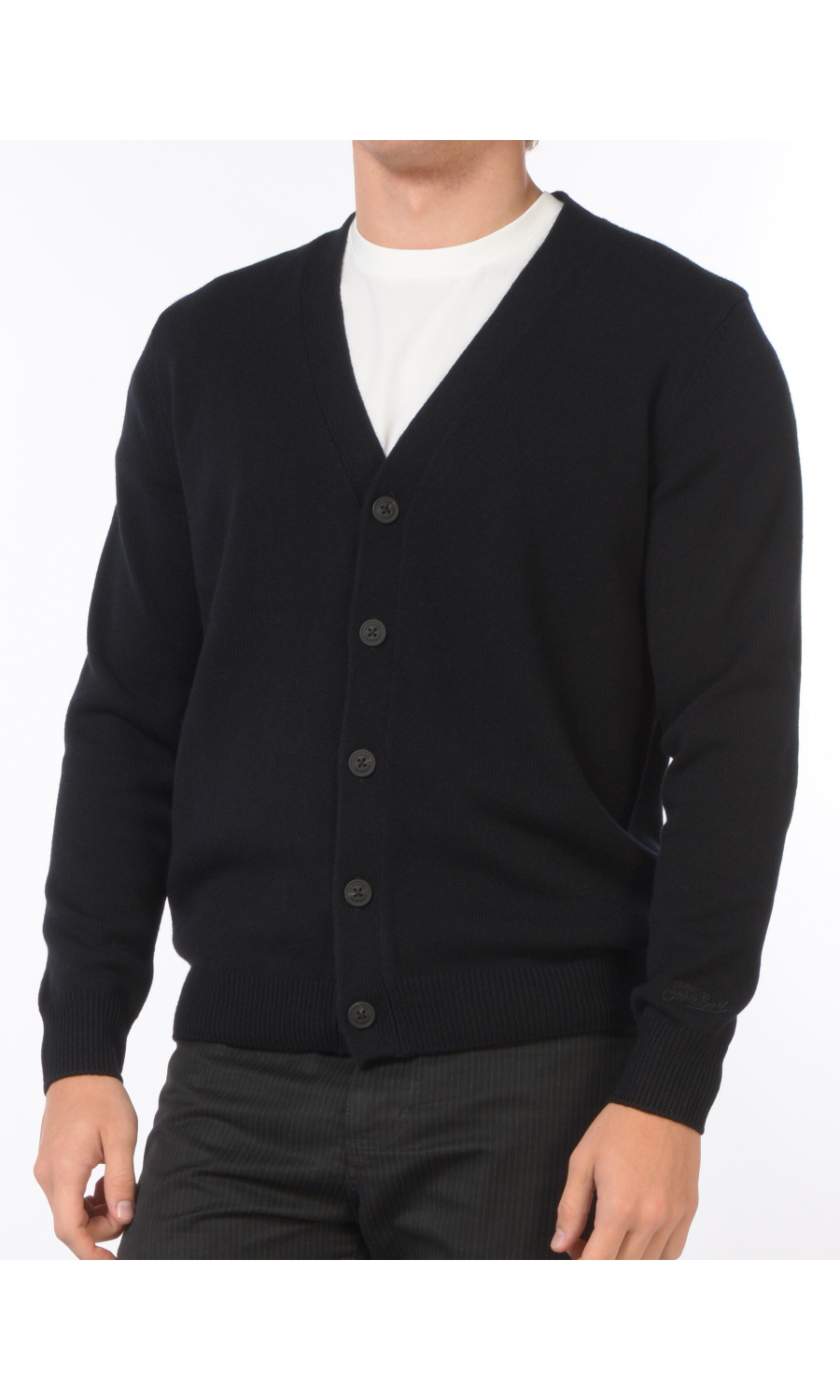 cardigan da uomo Mc2 Saint Barth con bottoni e logo