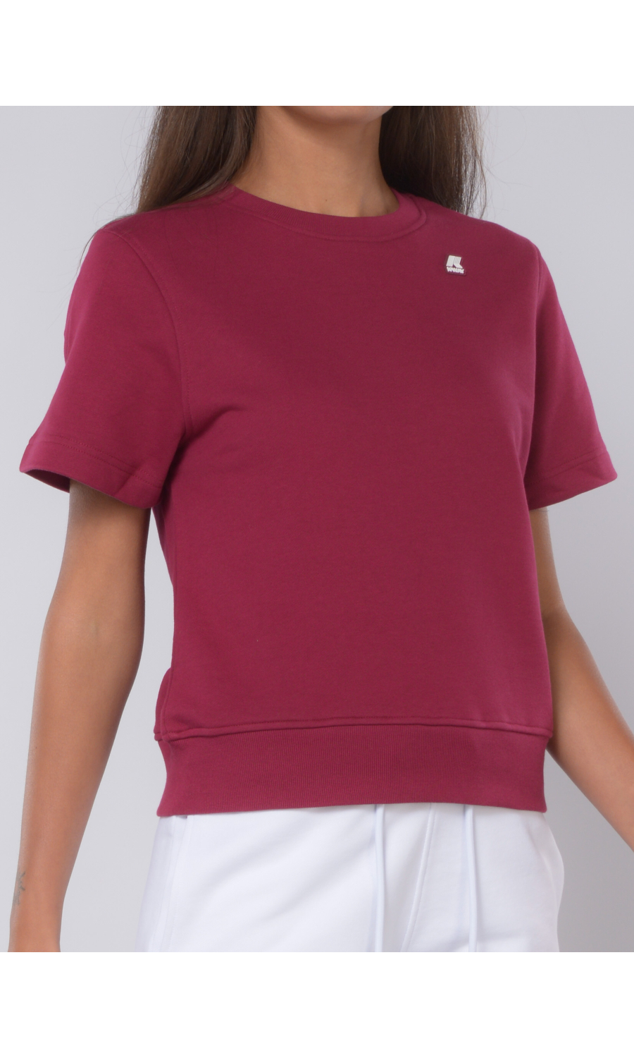 felpa unisex K Way manica corta a girocollo