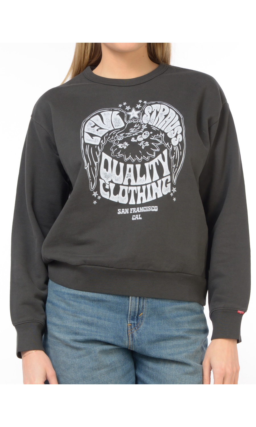 felpa da donna Levi's® a girocollo con stampa e logo