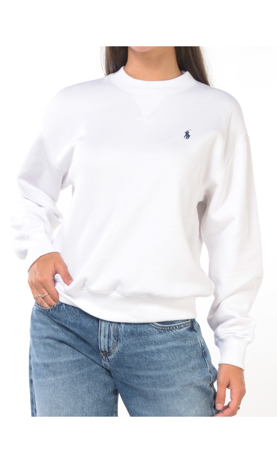 felpa da donna Ralph Lauren a girocollo con logo