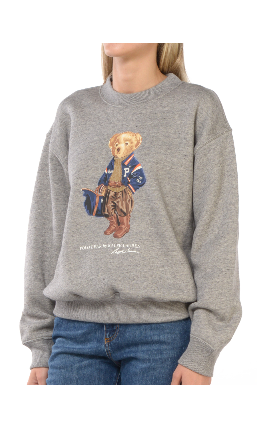 felpa da donna Ralph Lauren a girocollo con polo Bear
