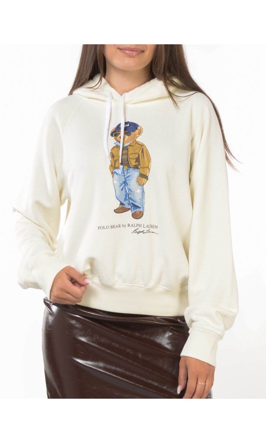 felpa da donna Ralph Lauren con cappuccio e Polo Bear
