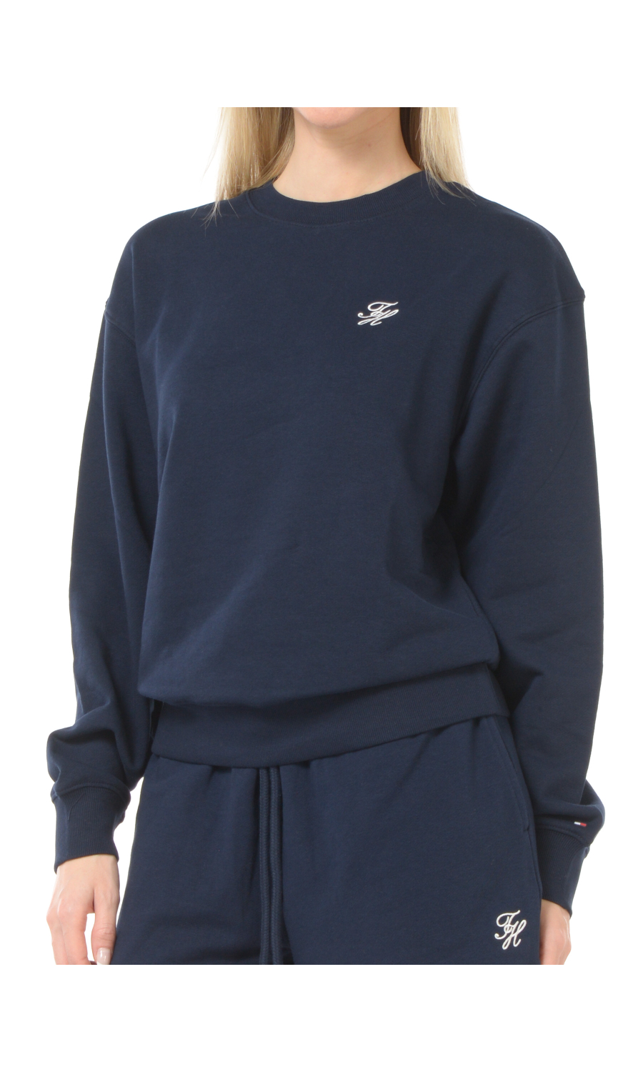 felpa da donna Tommy Hilfiger a girocollo con logo