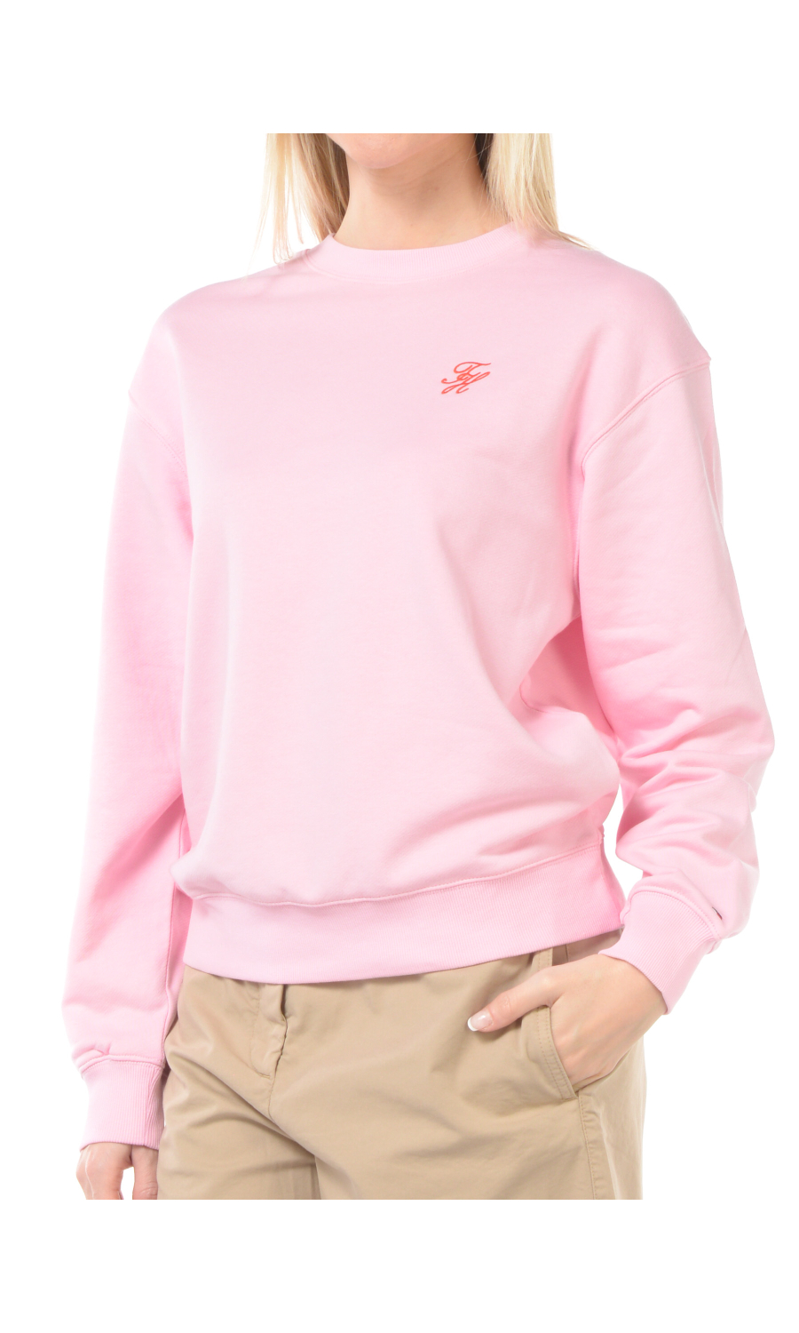 felpa da donna Tommy Hilfiger a girocollo con logo