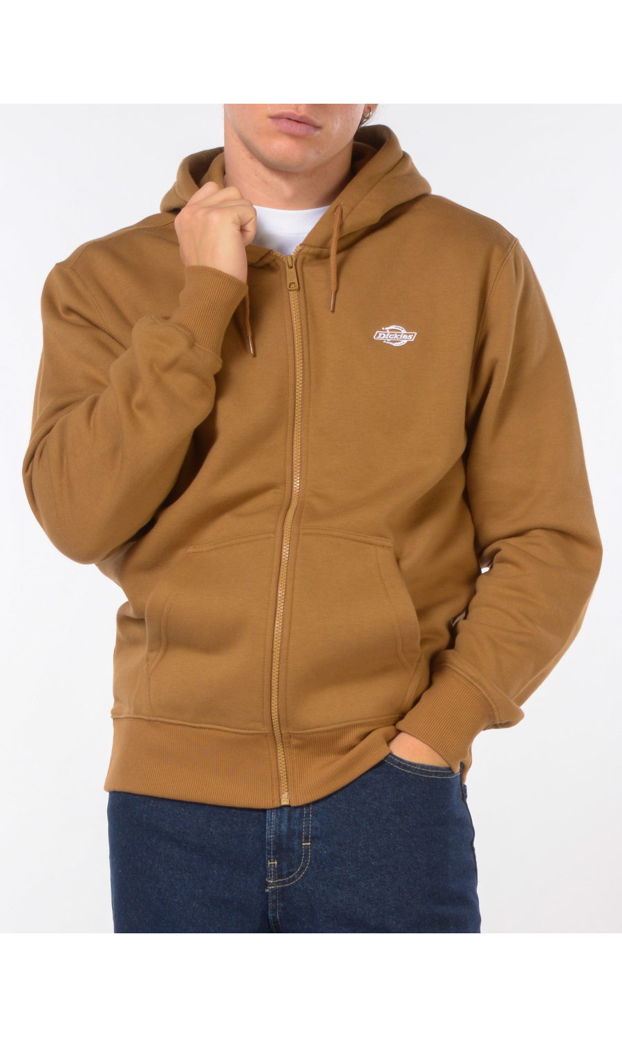felpa da uomo Dickies con zip e logo