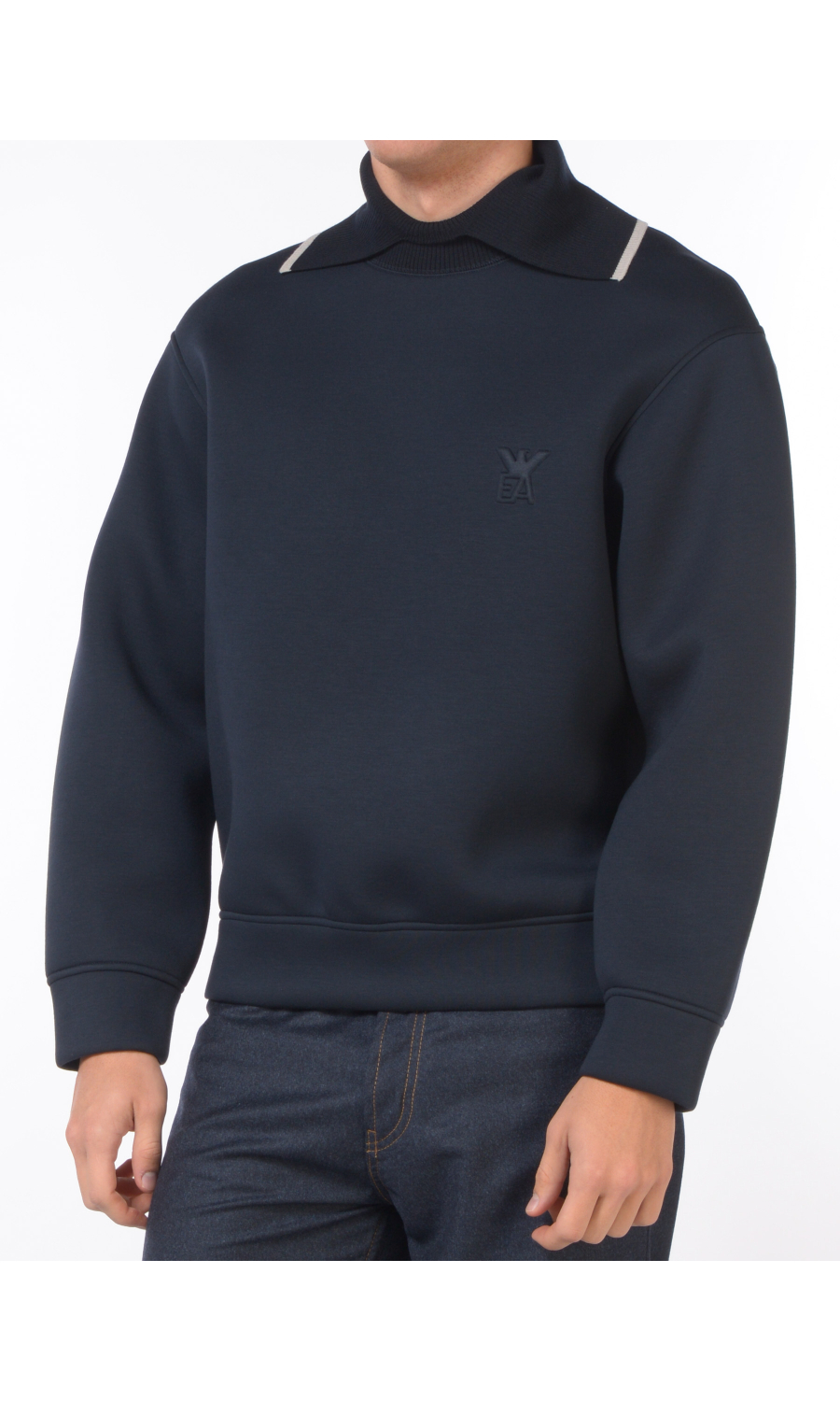 felpa da uomo Emporio Armani con collo e logo