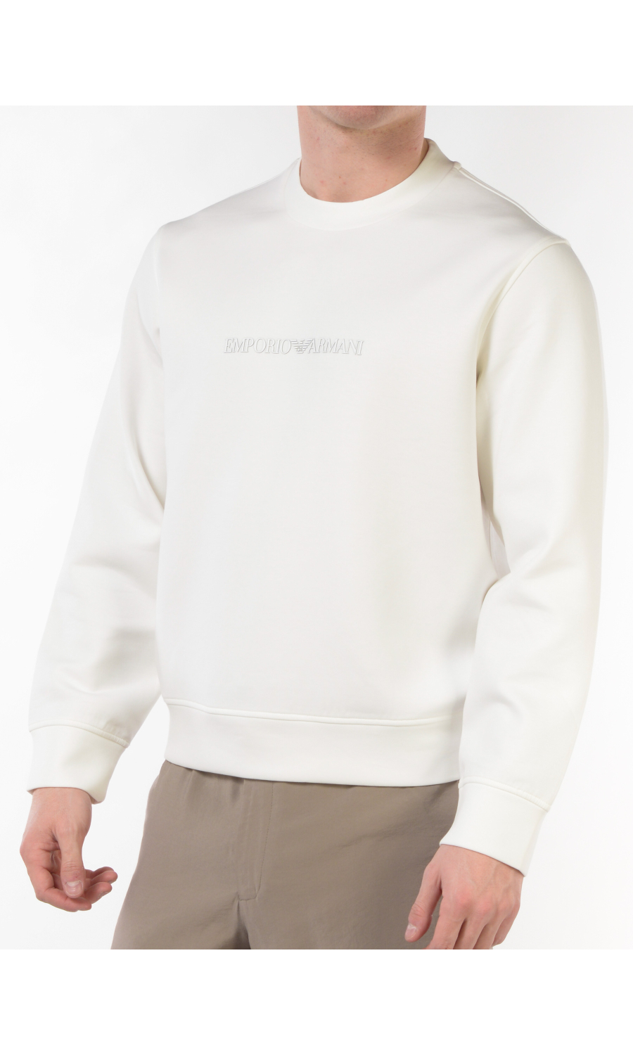 felpa da uomo Emporio Armani a girocollo con logo