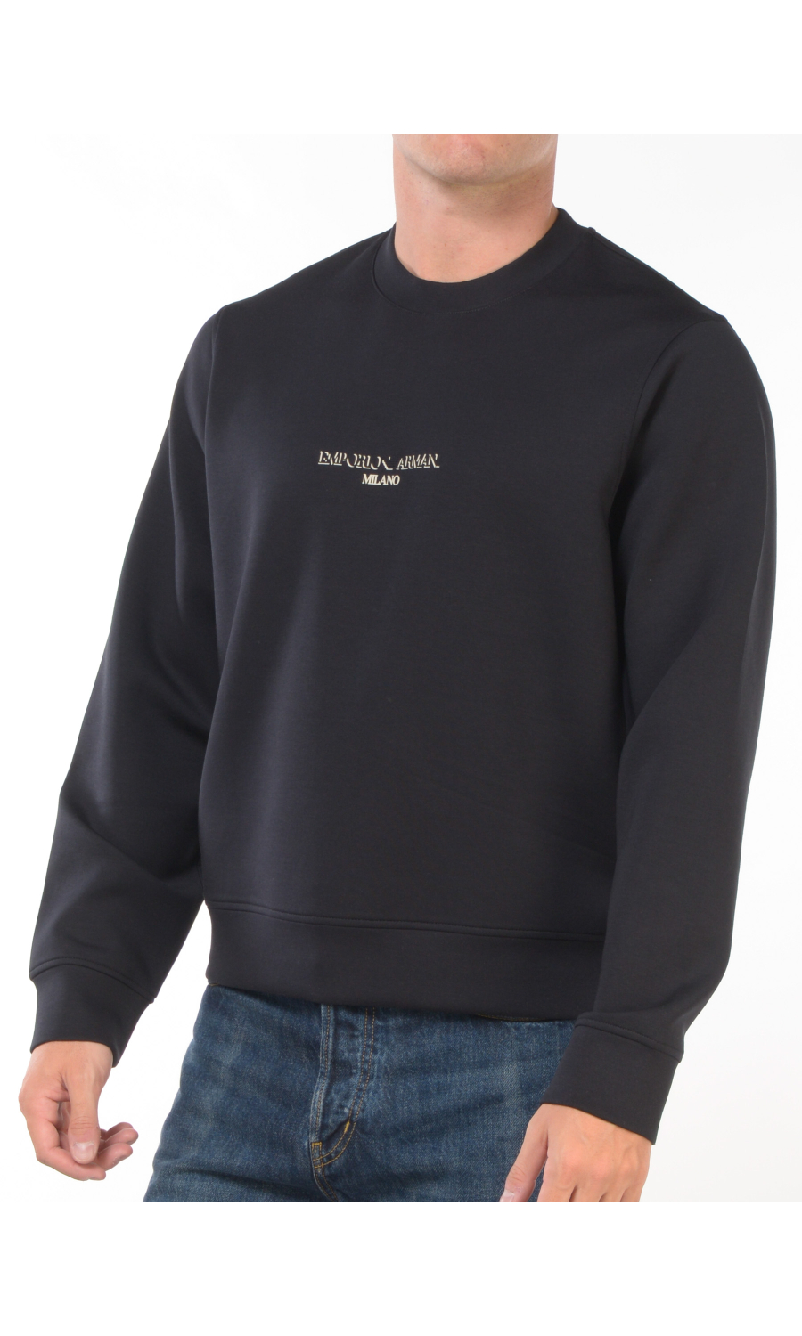 felpa da uomo Emporio Armani a girocollo con logo