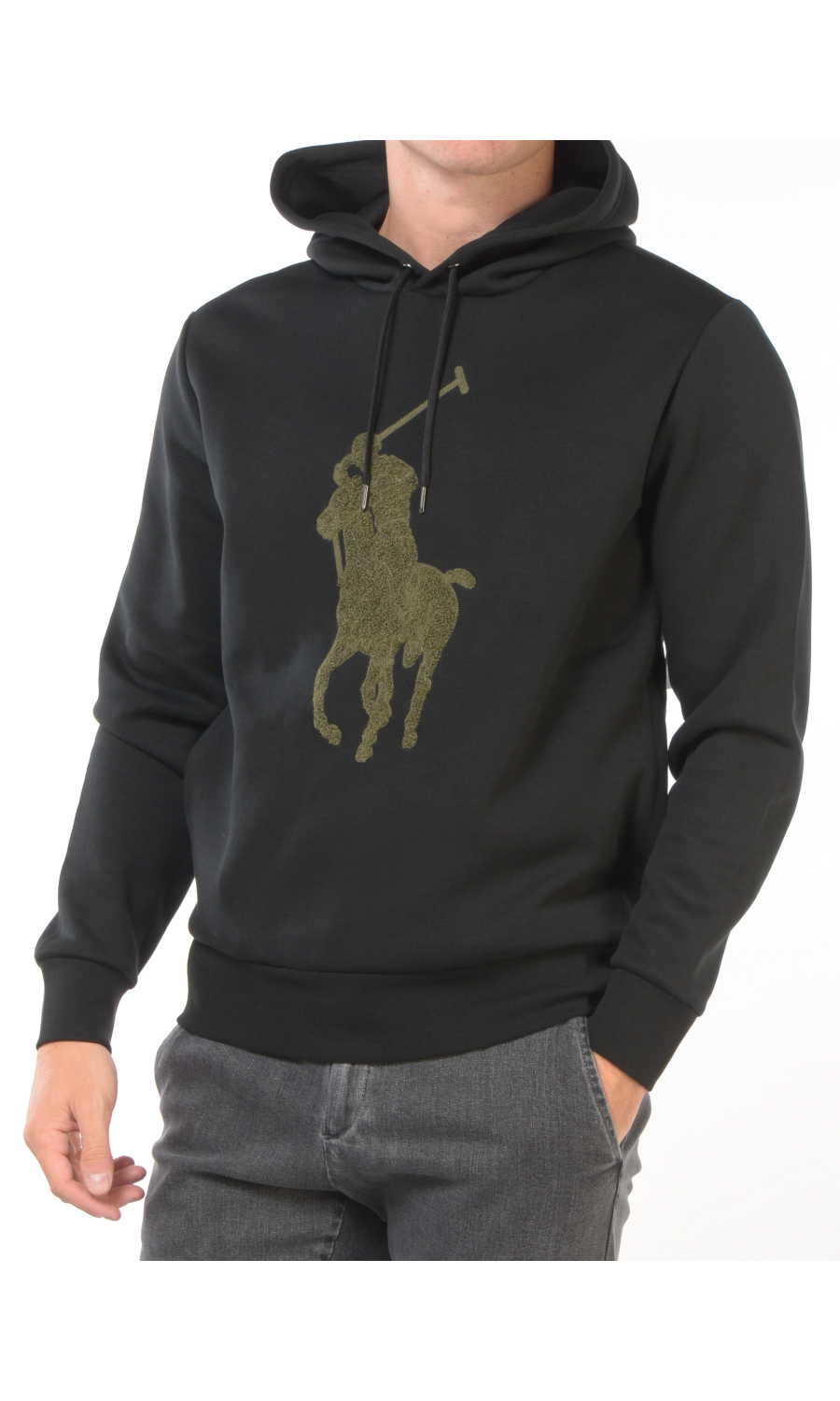 felpa da uomo Ralph Lauren con cappuccio e maxi logo