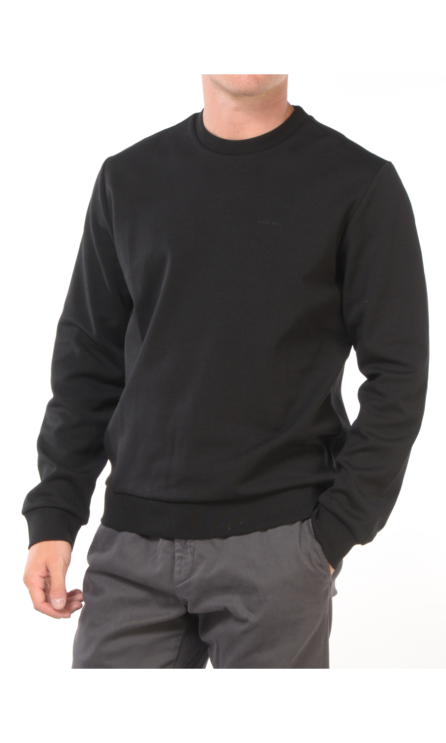 felpa da uomo Woolrich a girocollo con logo