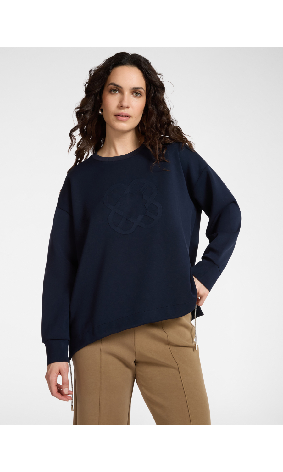 maglia da donna Elena Miro' in scuba con logo