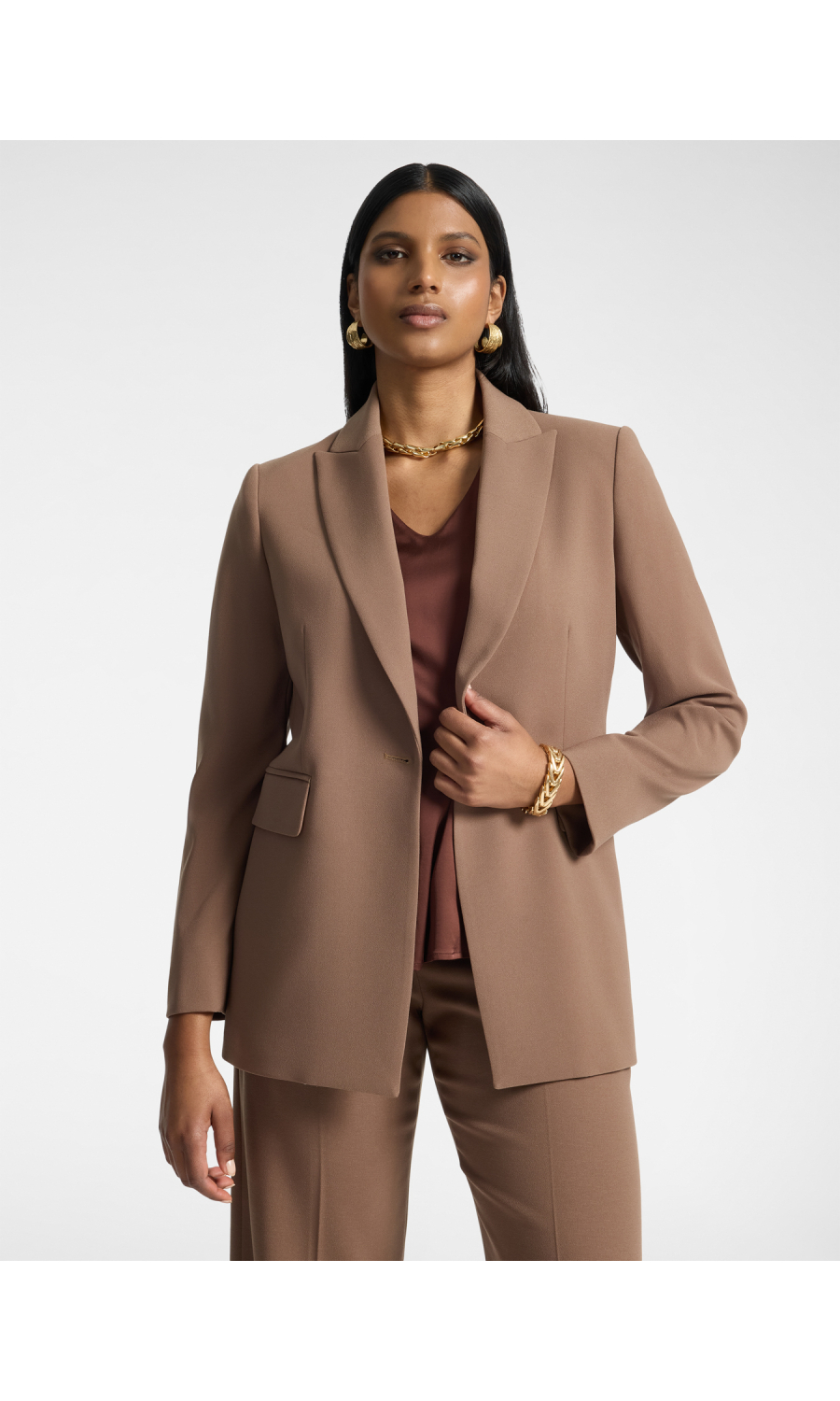 giacca da donna Elena Miro' monopetto in crepe