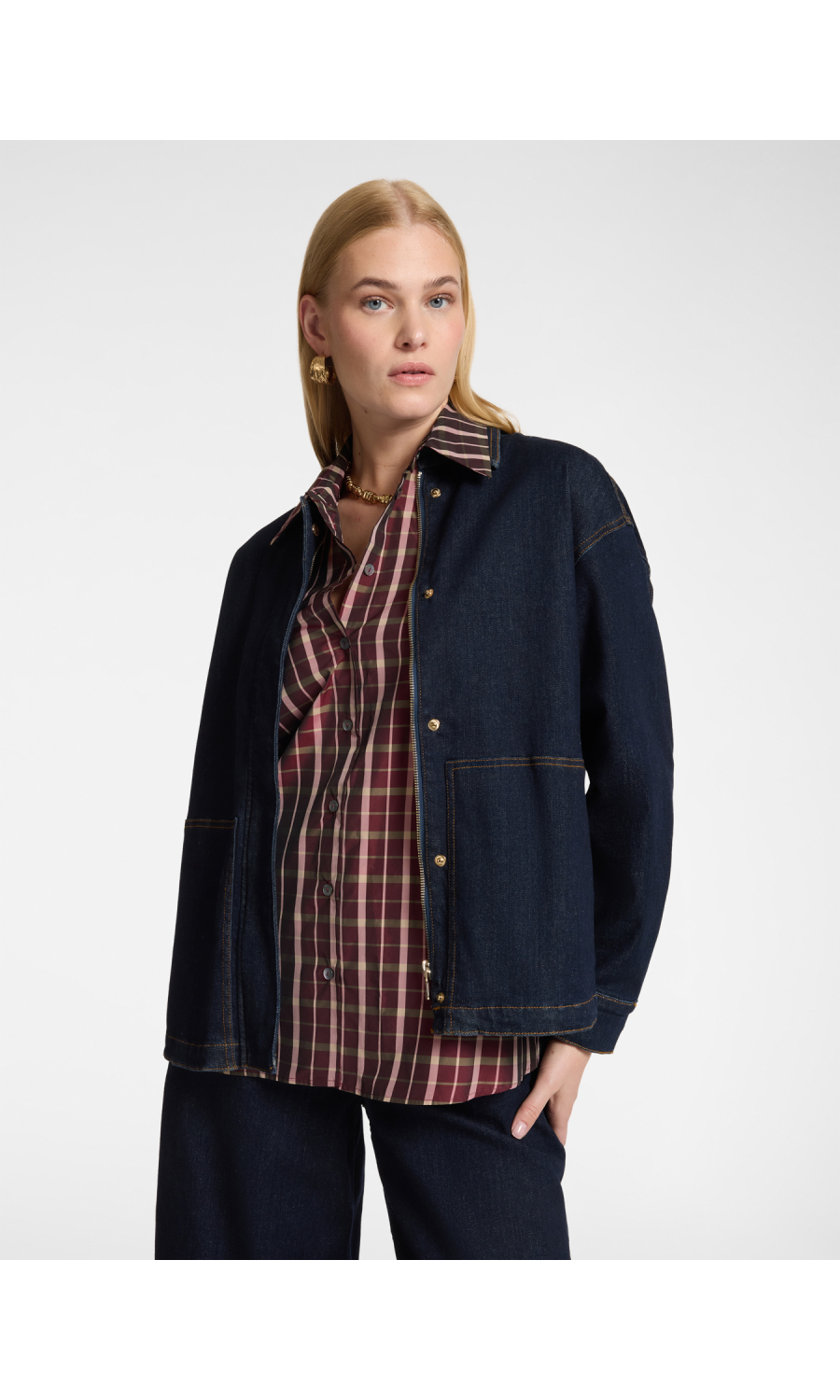 giacca da donna Elena Miro' in denim con zip