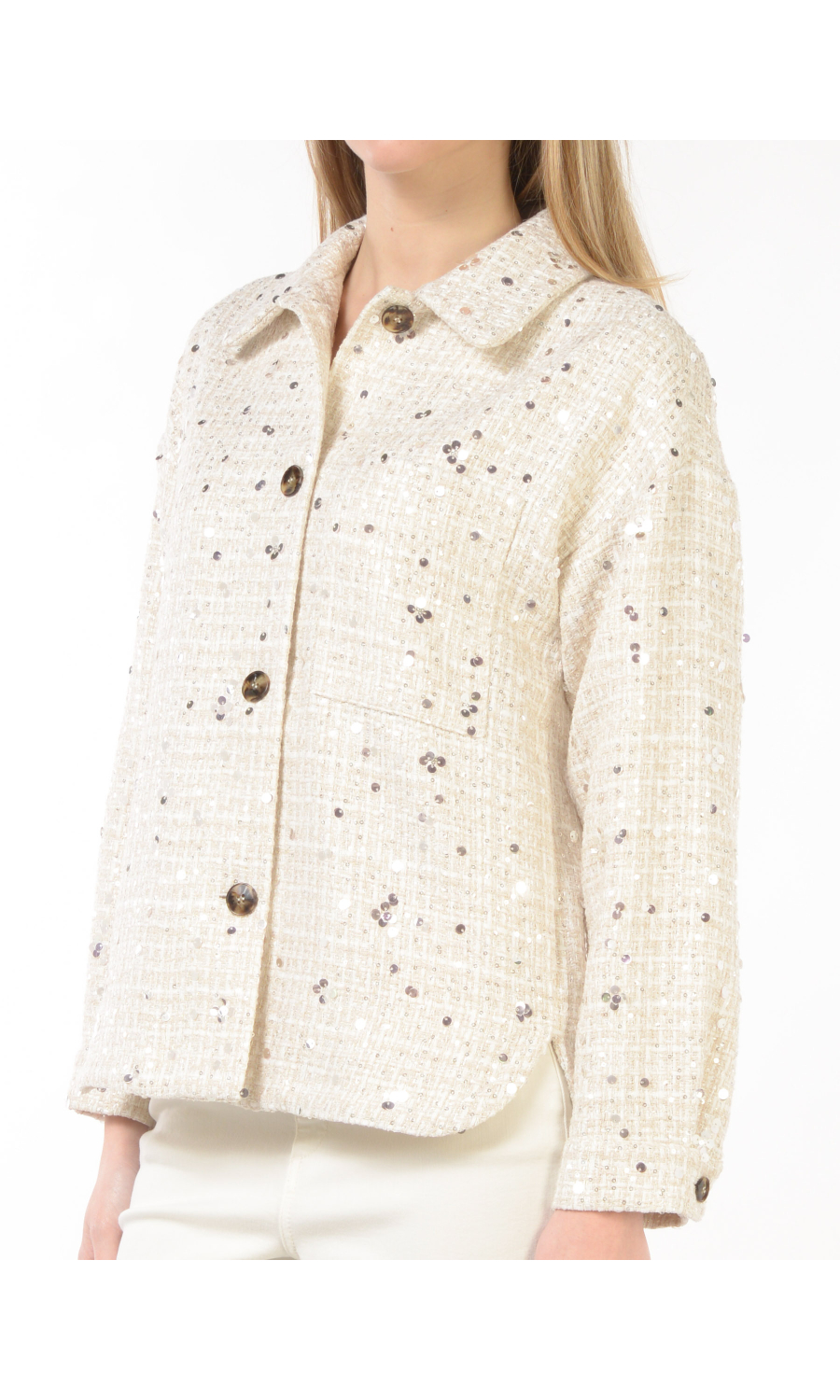 giacca da donna Emme By Marella camicia boucle' con paillettes