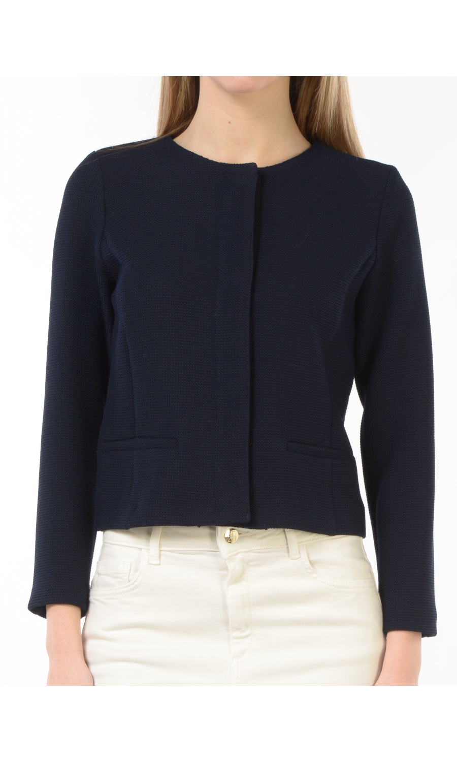 giacca da donna Emme By Marella in maglia lavorata a girocollo
