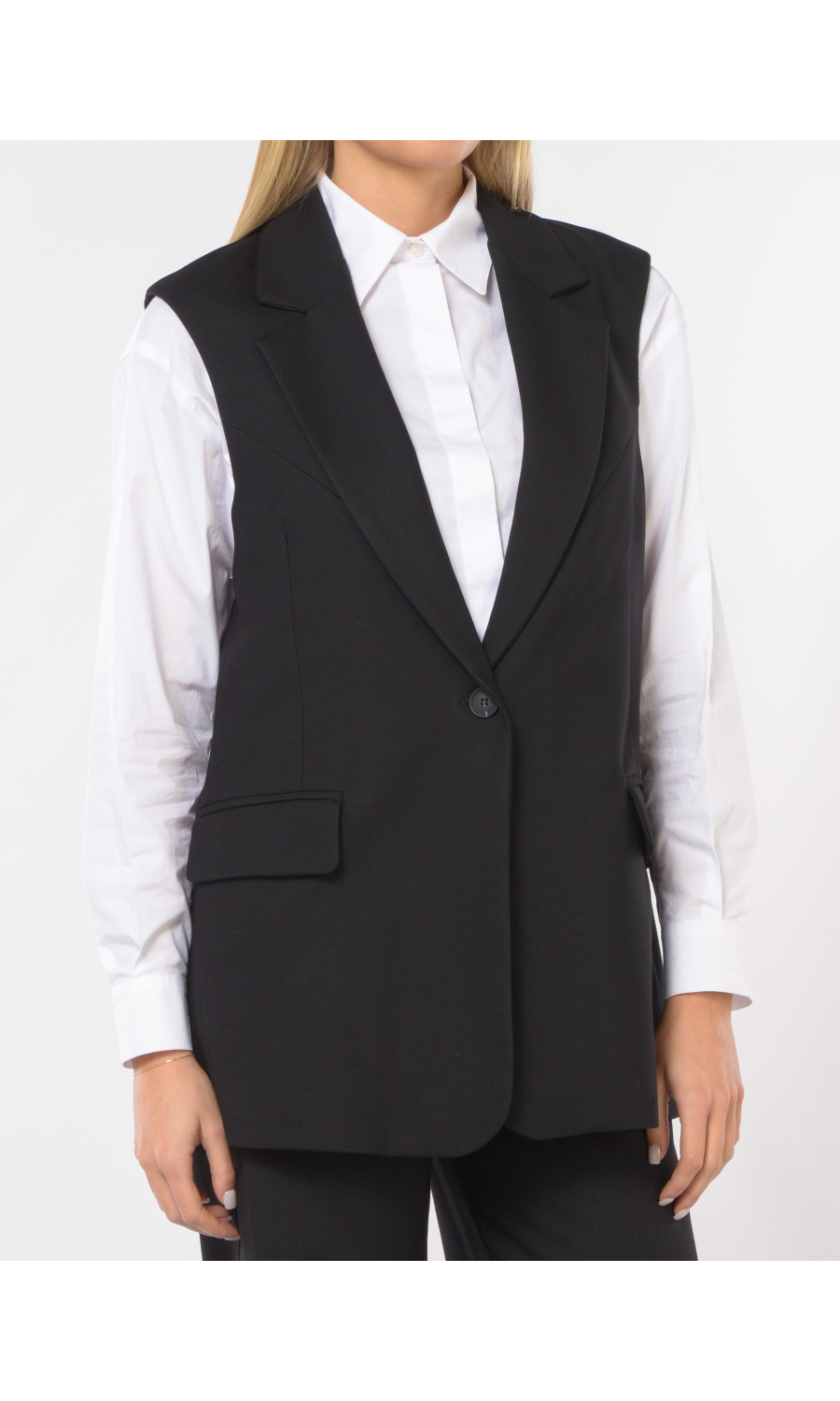 giacca da donna Icona By Kaos senza maniche e monobottone