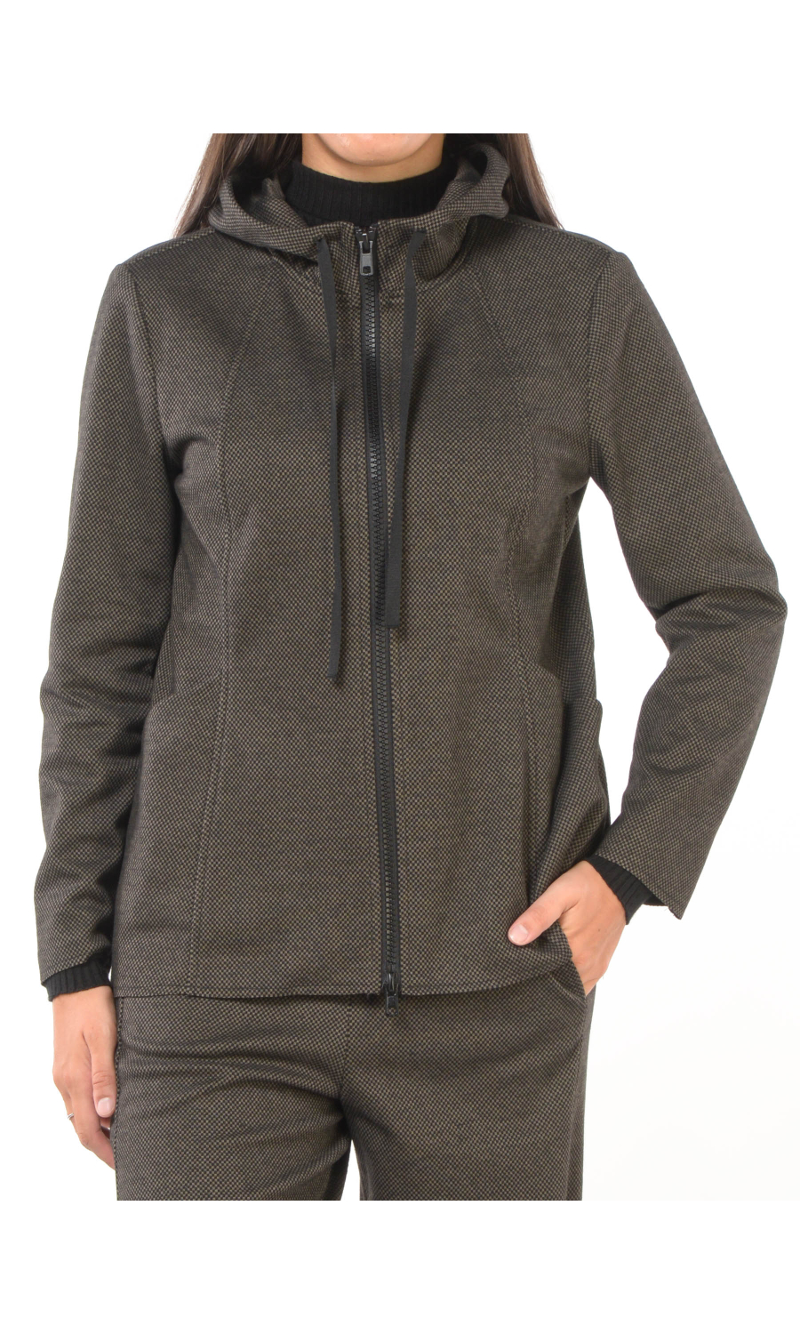 giacca da donna Jurere a quadri con zip