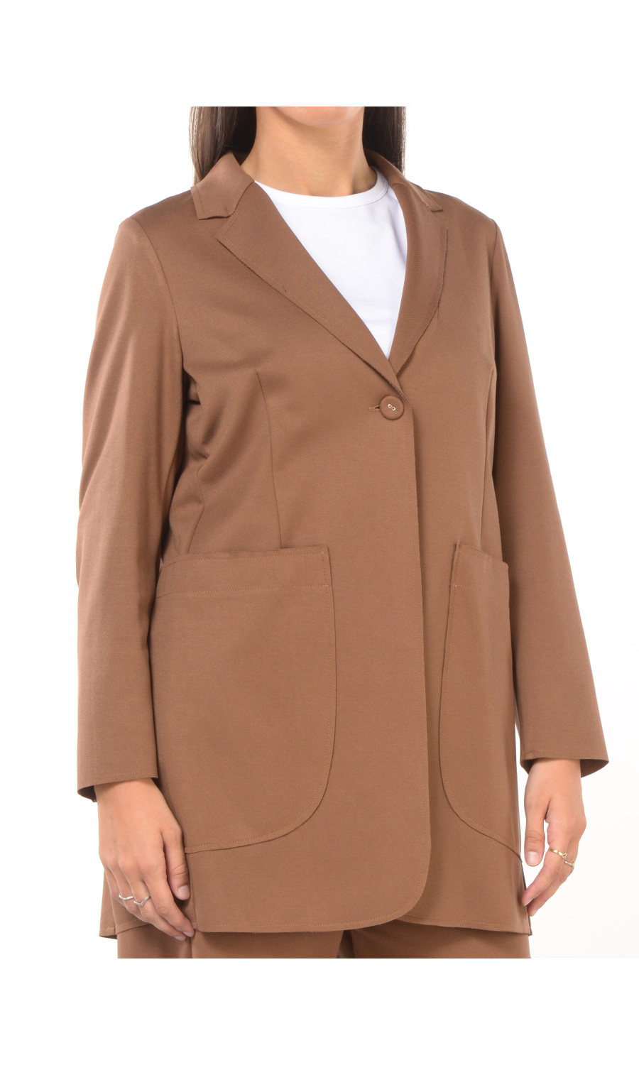 giacca da donna Jurere lunga con maxi tasche