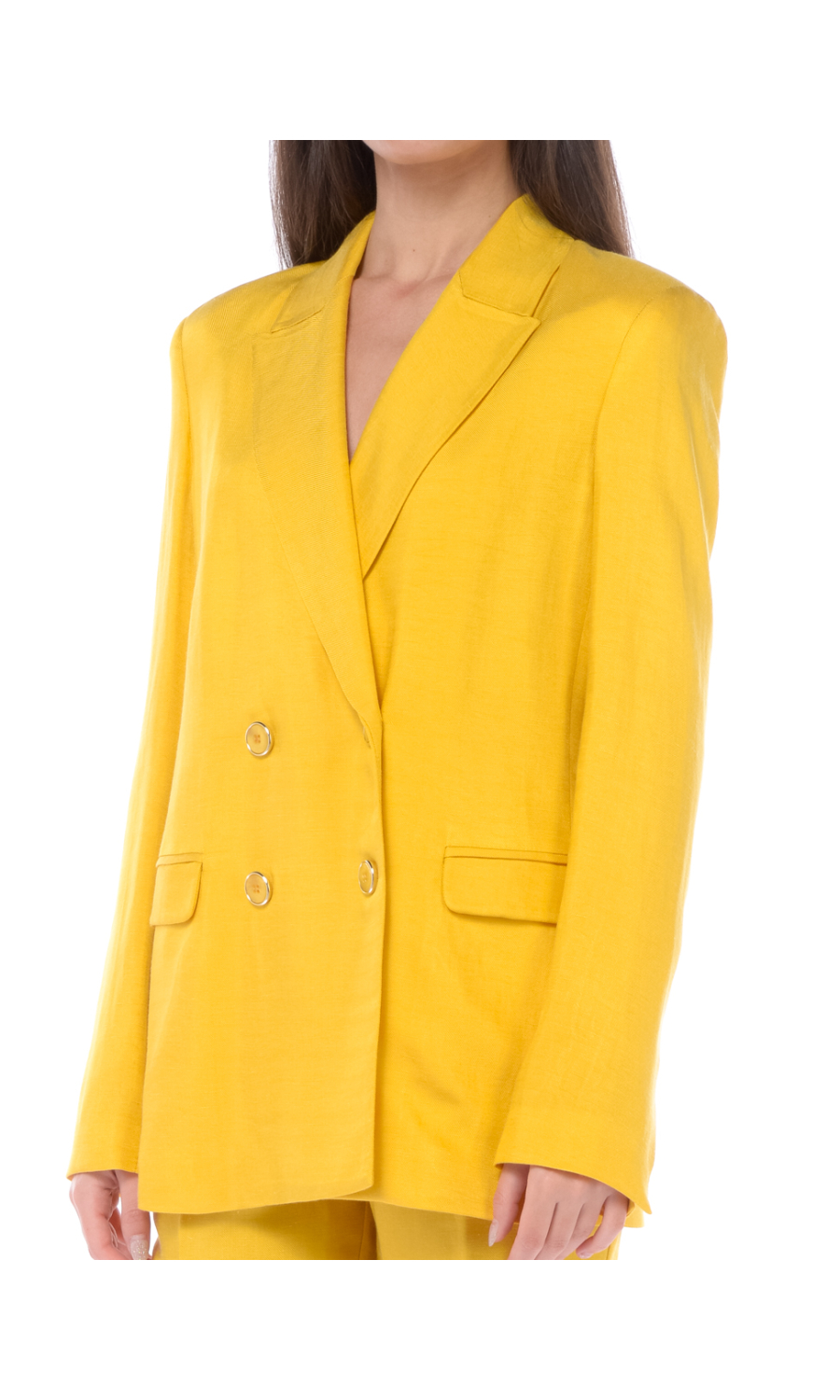 giacca da donna Liu Jo doppiopetto in viscosa e lino