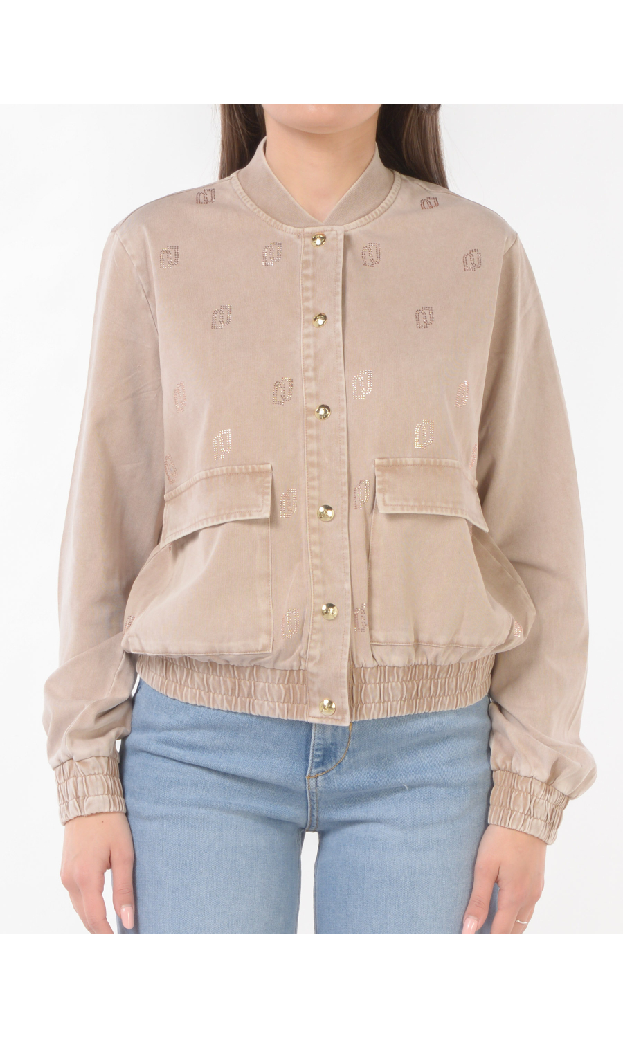 giacca da donna Liu Jo in felpa con loghi strass