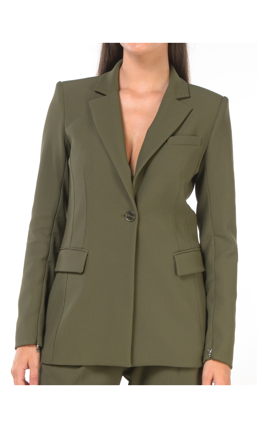 giacca da donna Patrizia Pepe Slim Fit in punto stoffa