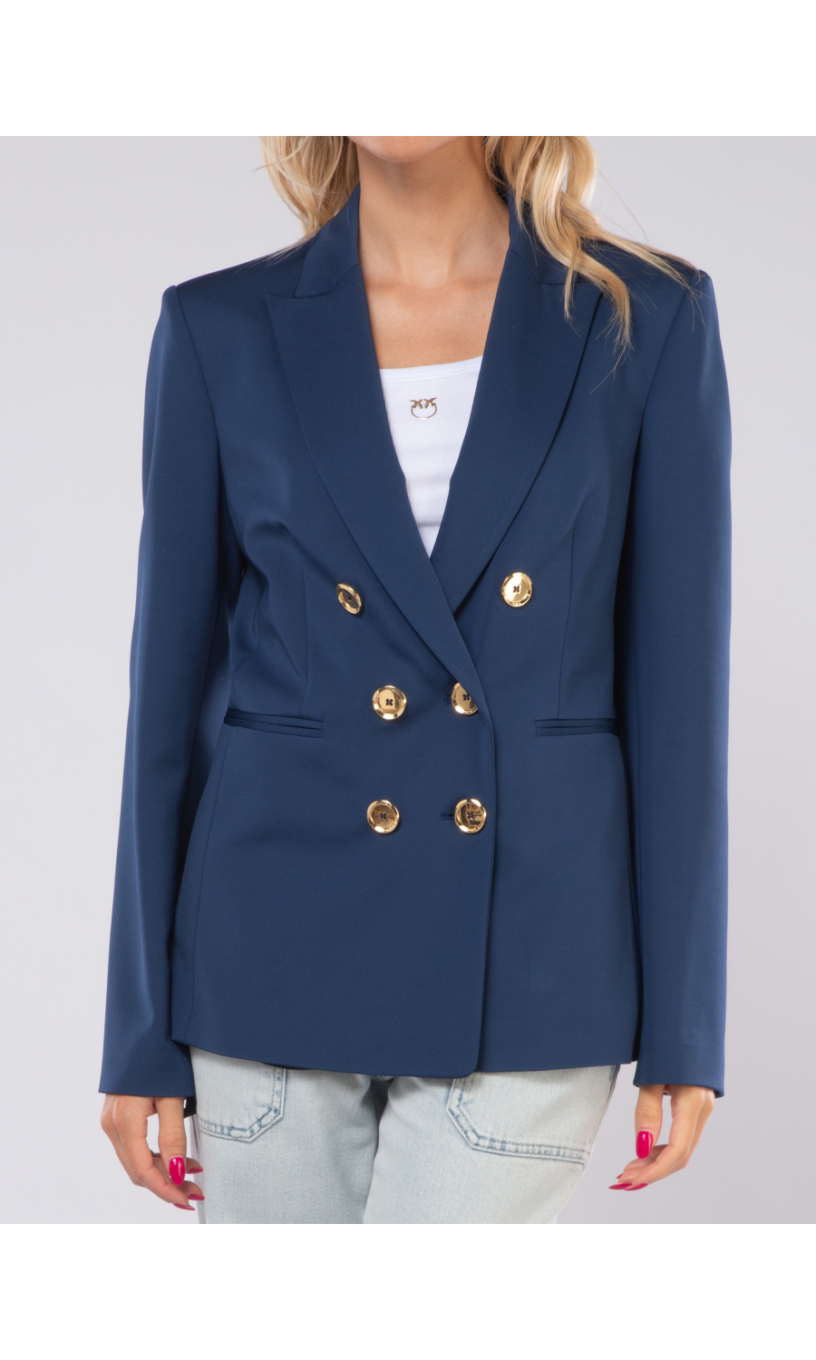 giacca da donna Pinko in tessuto tecnico a doppiopetto