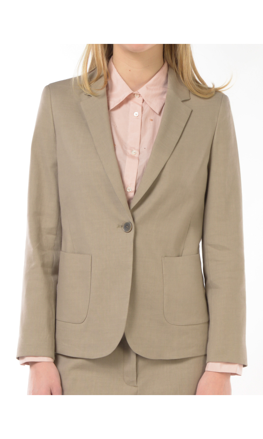 giacca da donna Seventy in misto lino a monopetto