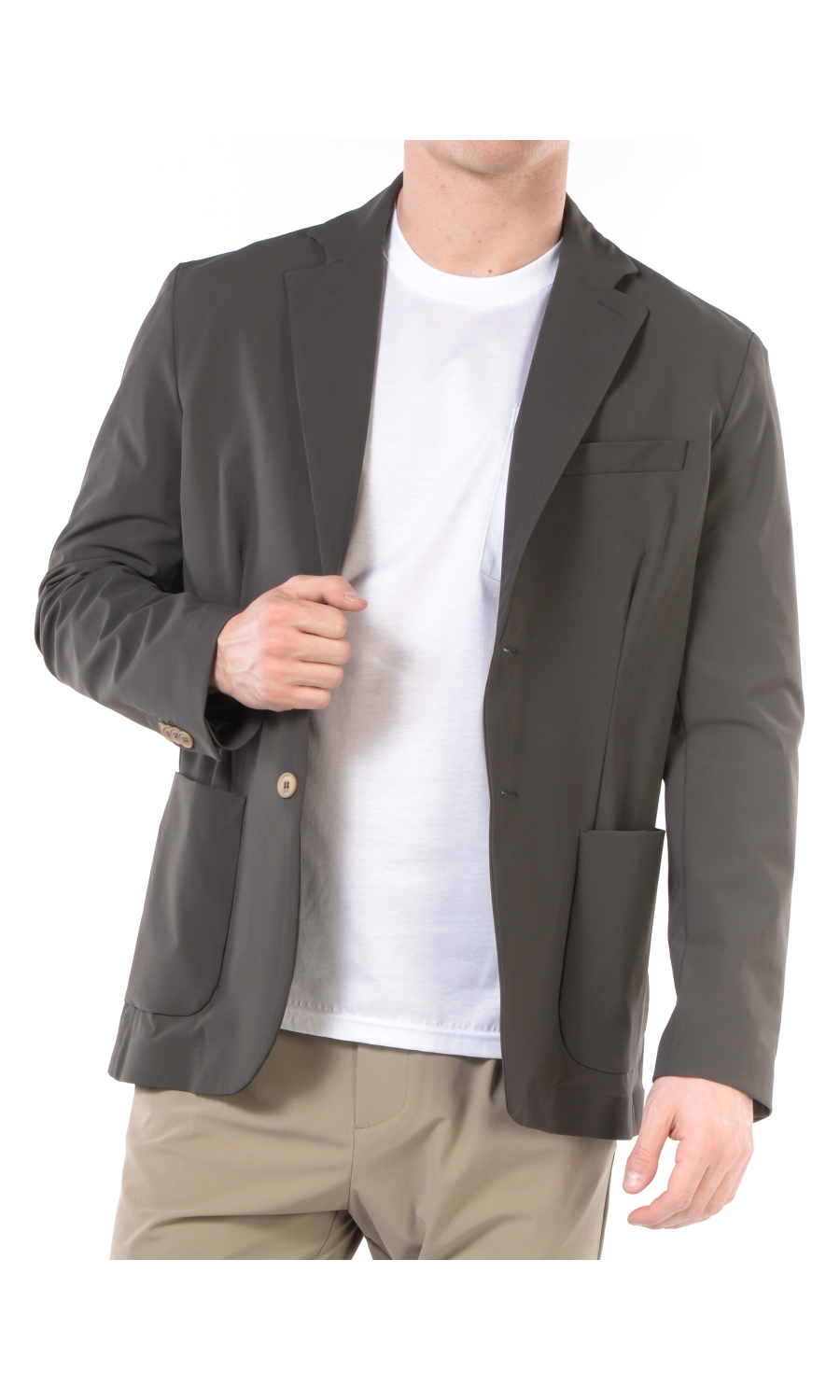 giacca da uomo Cruna a monopetto in tessuto tecnico