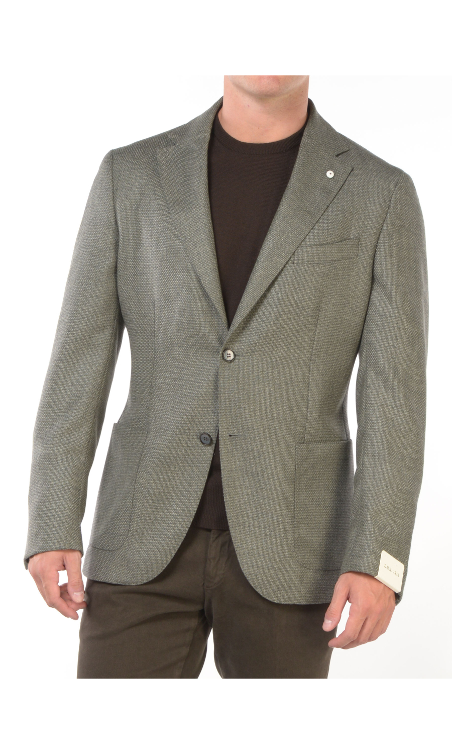 giacca da uomo L.B.M.1911 in lana vergine microperata