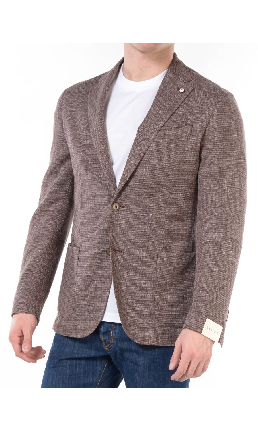 giacca da uomo L.B.M.1911 Jack Regular in lana e lino