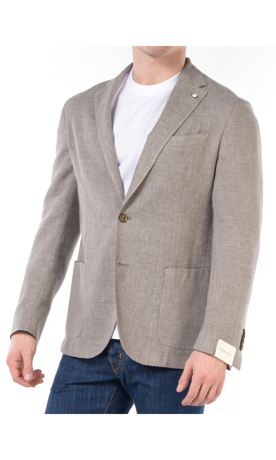 giacca da uomo L.B.M.1911 Jack Regular in lana e lino
