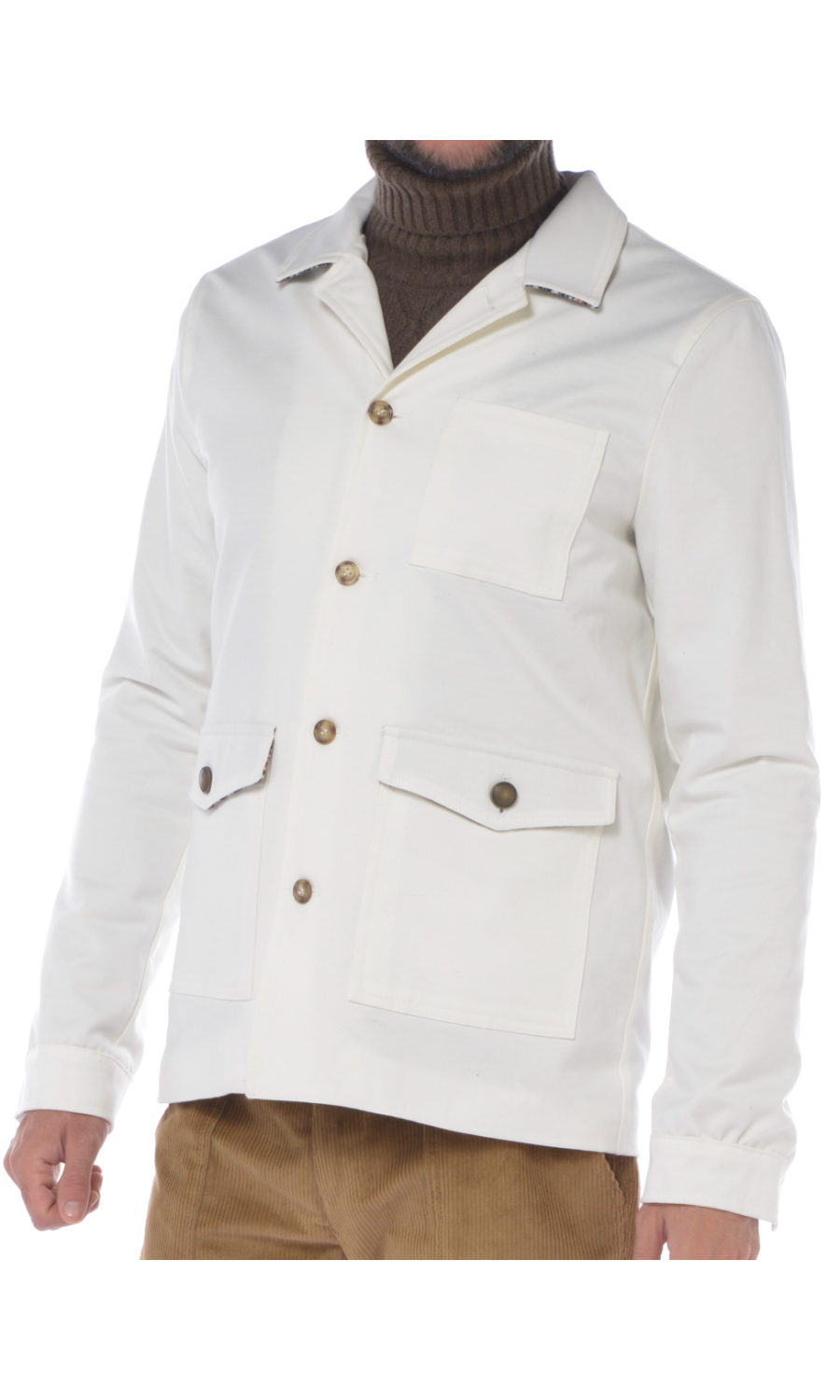 giacca da uomo Qb24 lunga con tasche