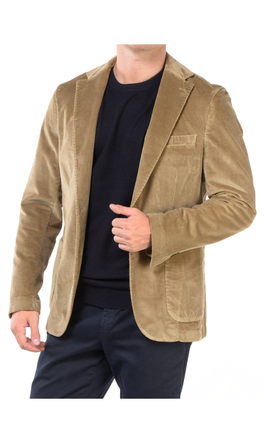 giacca da uomo Roncastyle in velluto rigato a monopetto