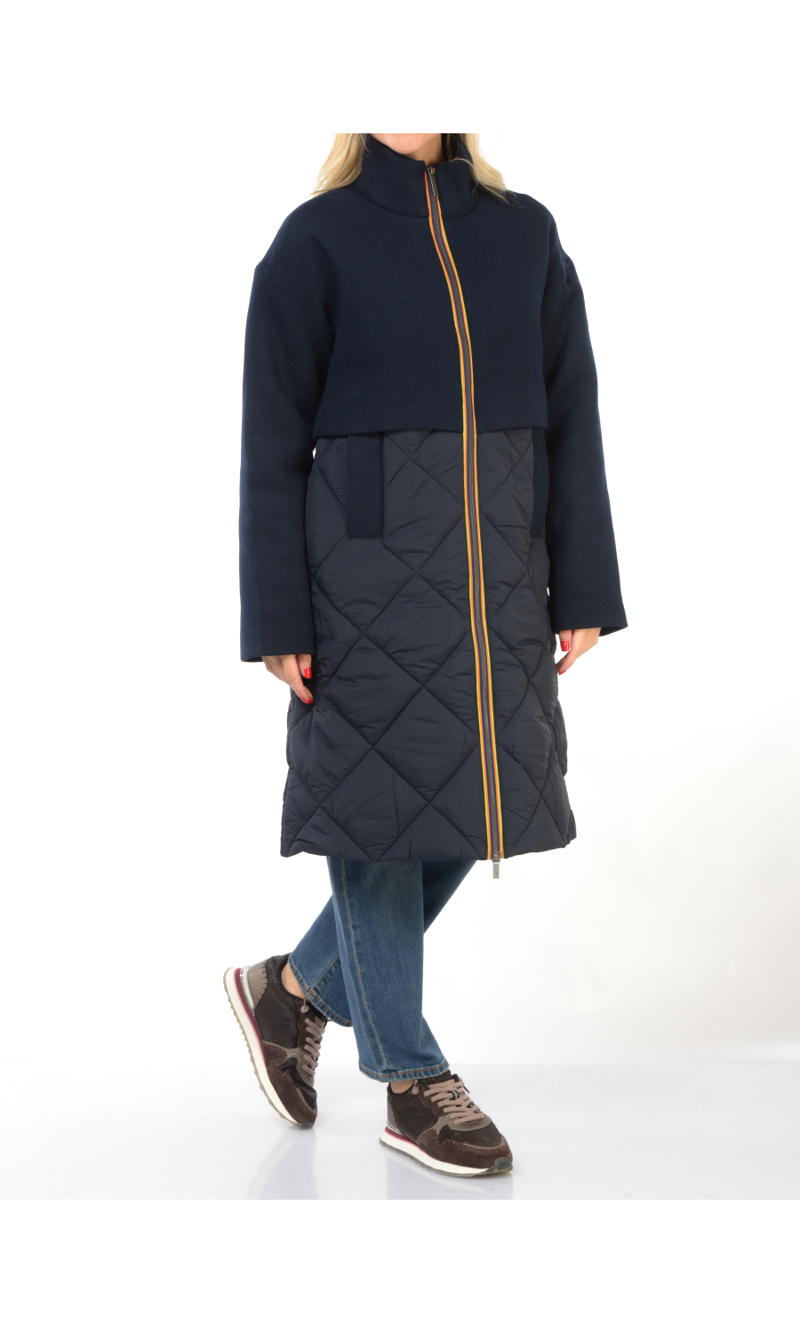 giaccone da donna K Way Mindy Wool Nylon Warm imbottito