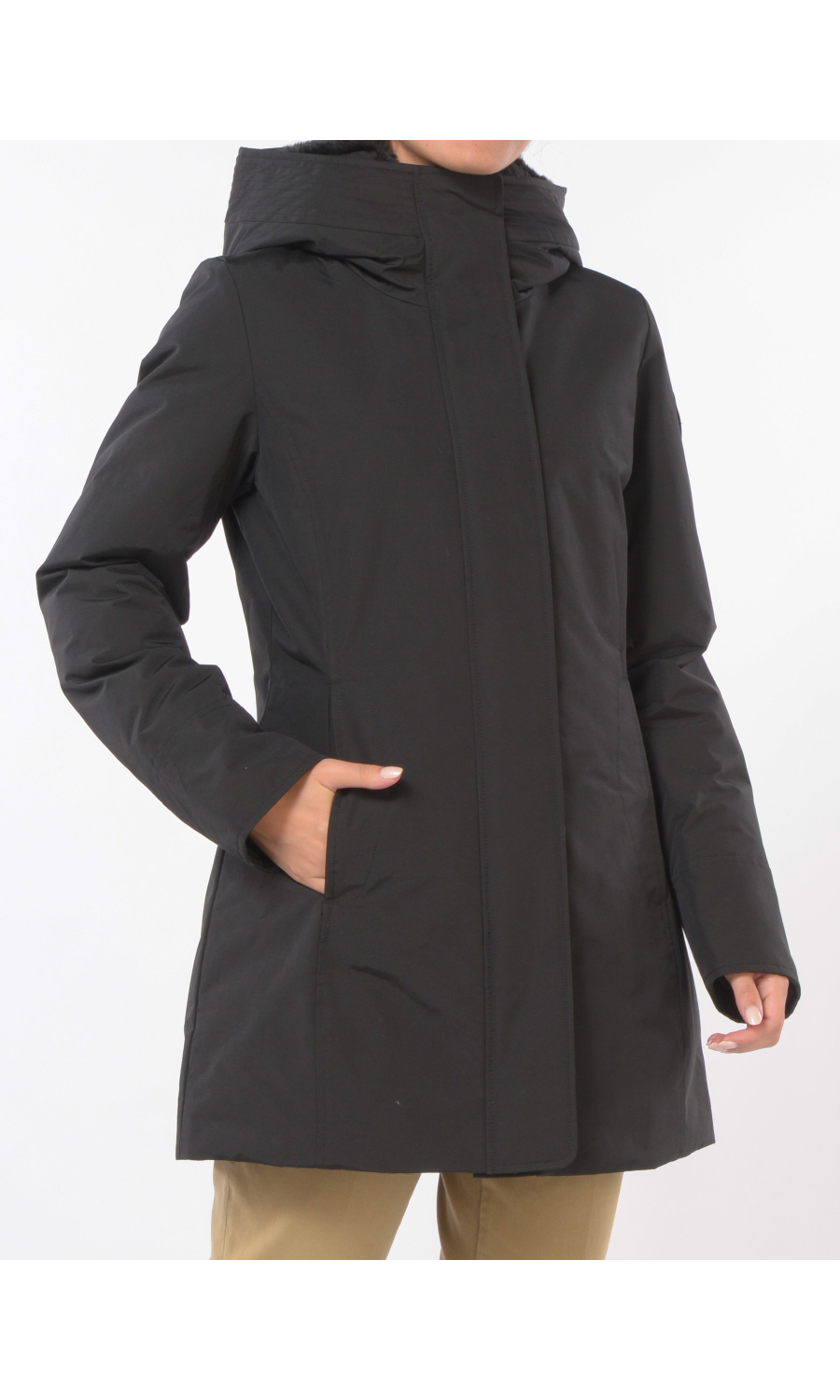 giaccone da donna Woolrich boulder faux fur parka