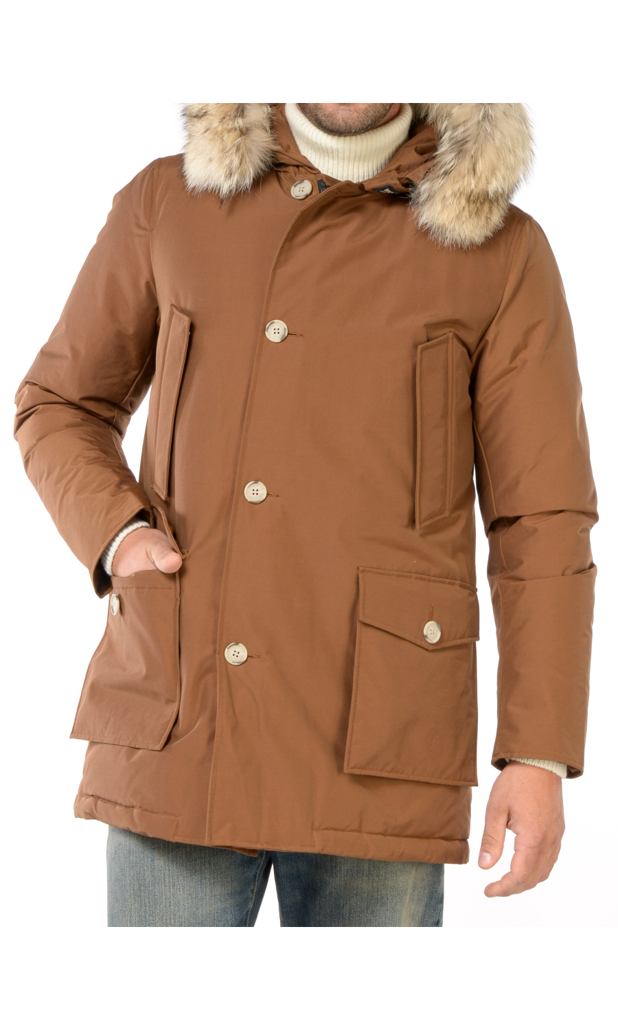 giaccone da uomo Woolrich artic parka con pelliccia rimovibile