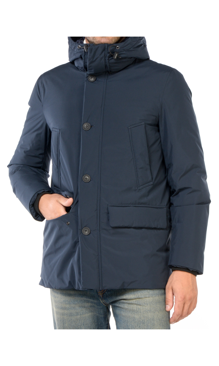 giaccone da uomo Woolrich artic parka cloud con cappuccio