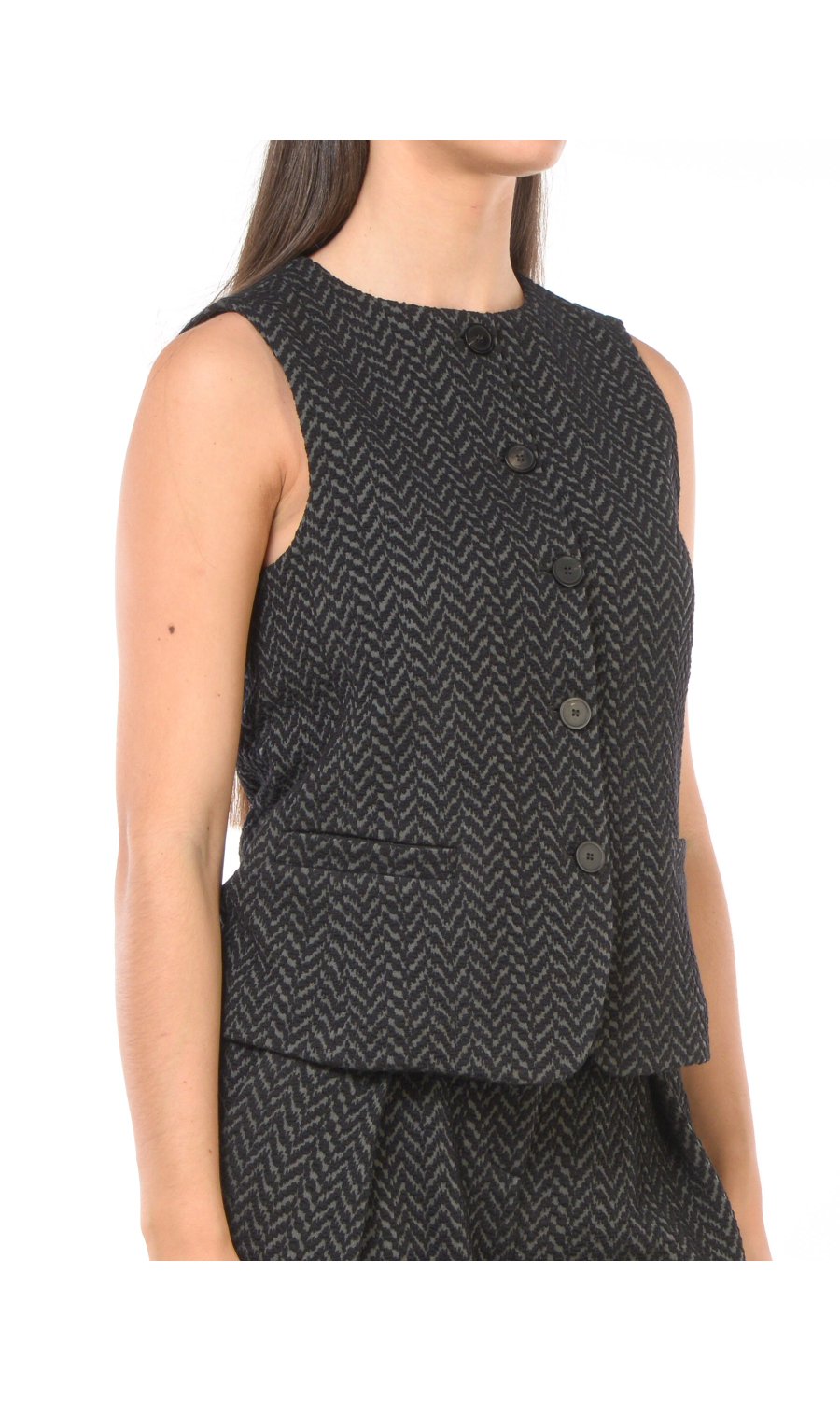 gilet da donna Emporio Armani girocollo lavorato