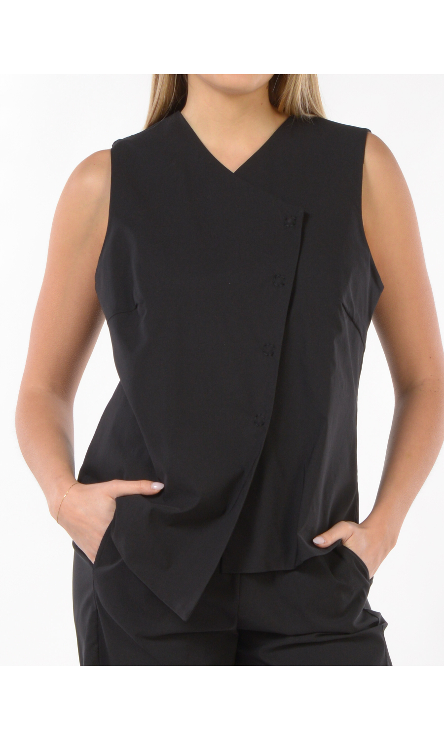 gilet da donna Jurere in tessuto tecnico con bottoni